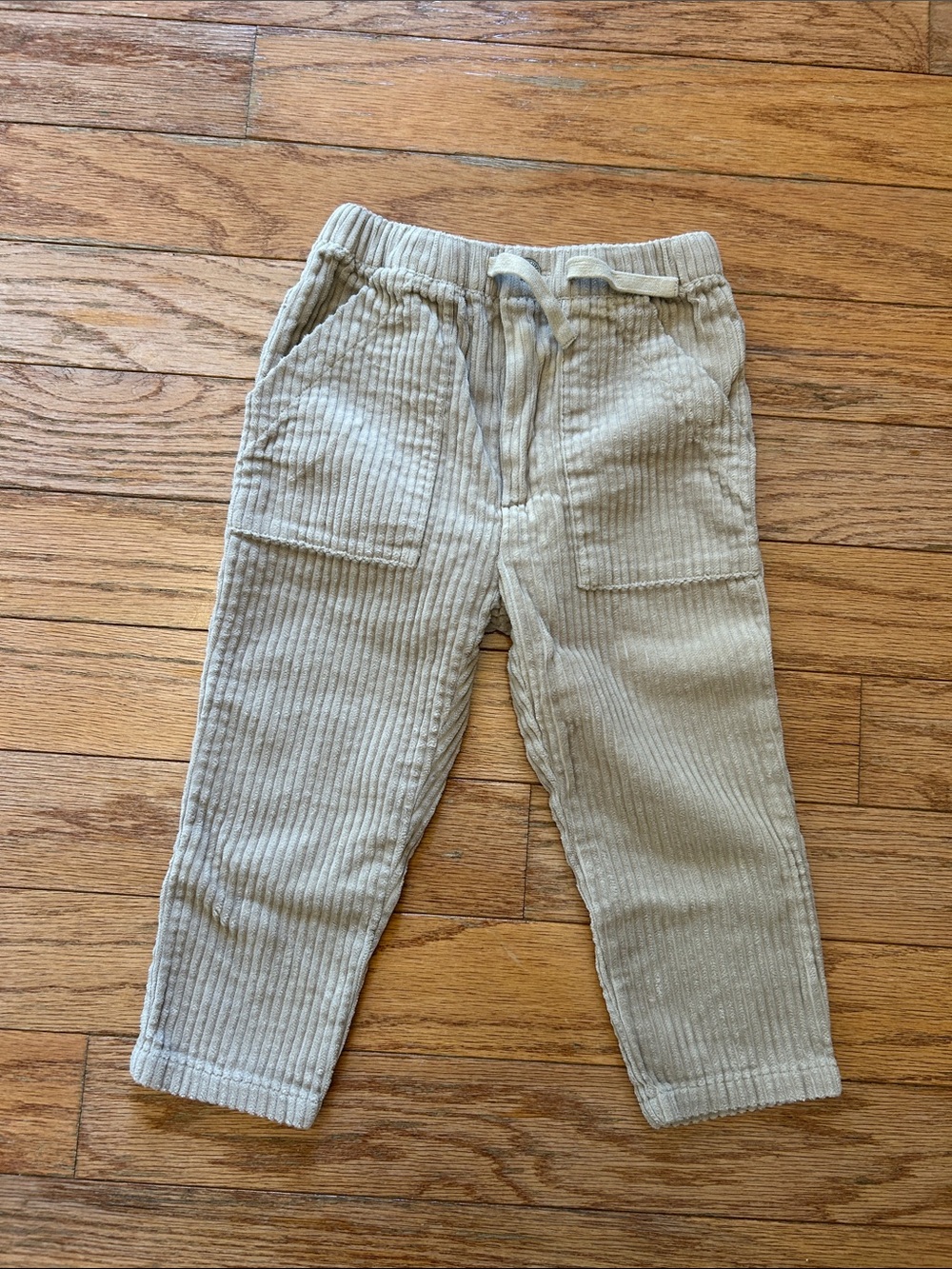 Rylee + Cru Beige Corduroy Pull-On Pants